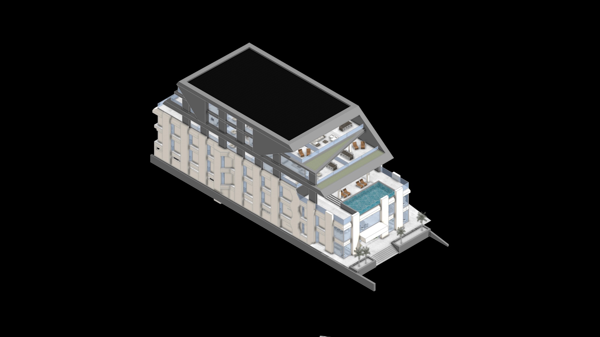 Axonometric view of The Arc